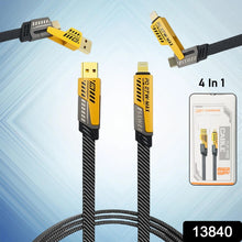 4 in 1 Fast Charging Cable With Multiport USB-C to Type C