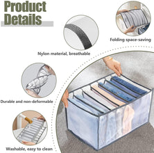 7 Grid Clothes Organizer for Wardrobe Storage