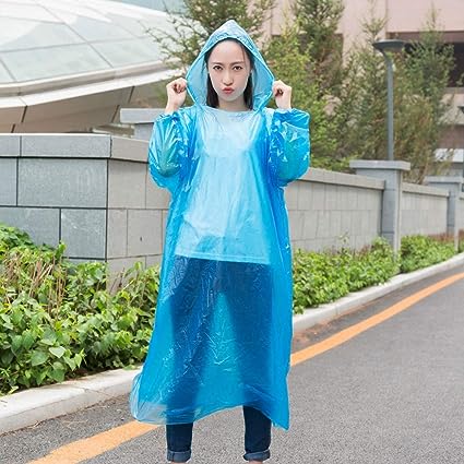 Portable Adult Rain Coat, Raincoat Waterproof Button Cardigan Portable Raincoat Adult Outdoor Traveling Plastic Material Raincoat/Rain wear/Rain Suit for Outdoor Accessory (1pc)