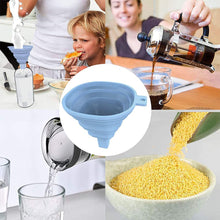 Flexible Silicone Foldable Kitchen Funnel for Liquid / Powder Transfer Hopper Food (Small)