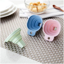 Flexible Silicone Foldable Kitchen Funnel for Liquid / Powder Transfer Hopper Food (Small)