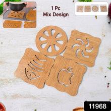 Wooden Table Coasters Tea Coasters (1 Pc / Mix Design)