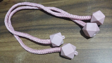 Non-Magnetic Curtain Tiebacks: Decorative Pearl Design (2 Pc, (Without Magnet Buckle)