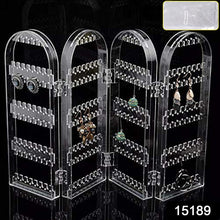 4 Folding Storage Hanger Acrylic Earring Screen Holder Display Stand Clear (1 Set)