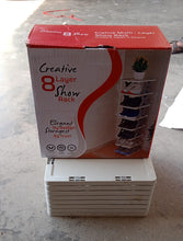 8-Layer Foldable Shoe Rack for Entryway - Heavy Duty Plastic Shoe Organizer