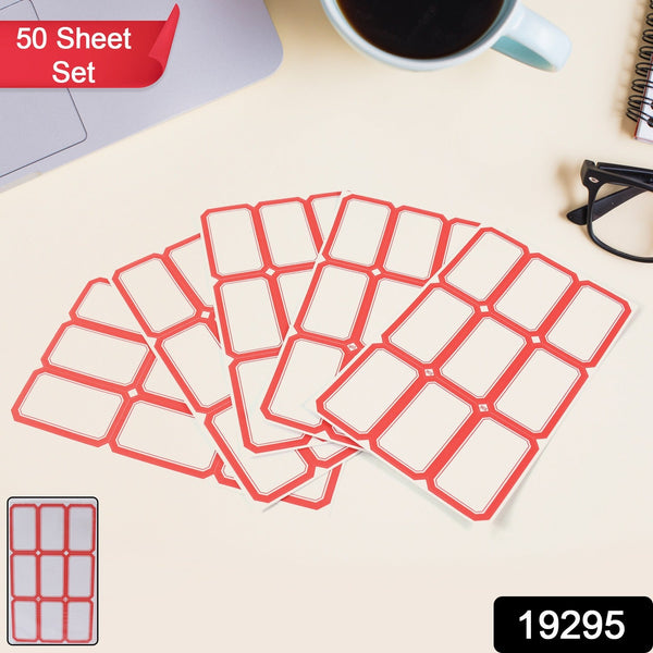 Multipurpose Blank Label Sticker Sheets Durable Office & Home Labeling Tags – Pack of Sheets (50 Sheet Set)