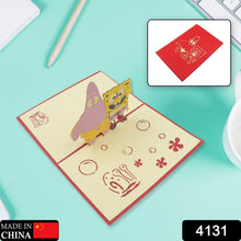 3D -Up Greeting Card (1 Pc): Birthday, Love, Christmas