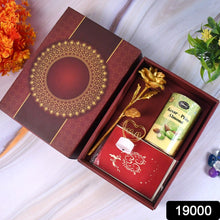 Valentine’s Day Special Gift Box - Heart-Shaped Light, Chocolate Box & Golden Flower