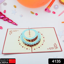 Unique 3D -Up Wishing Card (Birthday): 1 Pc