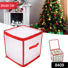 Storage Box Transparent PVC Zipper Sealed Lasting Sock Organizer with Compartment (30×30 CM / Inside Cardboard sheet)