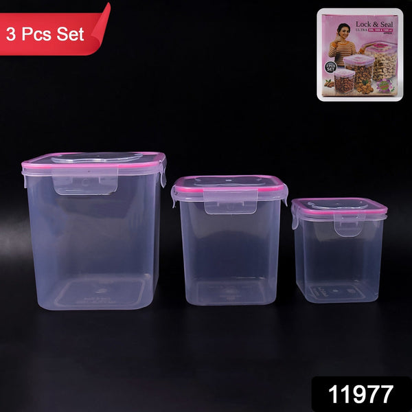 Kitchen Storage Container Set Of 3 Pcs (1500, 1000, 500 ML)