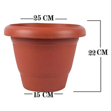 Garden Heavy Plastic Planter Pot / Gamla (Brown, Pack of 1)