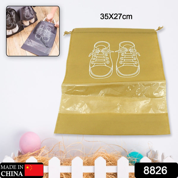 Beach Bag Shoes Storage Bag Closet Organizer Non-woven Travel Portable Bag Waterproof Pocket Clothing Classified Hanging Bag shoe bag luggage travel Portable Shoe Pouch Non Woven Transparent Window (1 Pc ) Small 35x27Cm