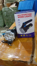 Portable Flashlight / Torch COB 7LED Hand Light USB Rechargeable Light with Side Light (1 Pc)