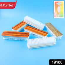 Veepee 6-Piece Washing and Cleaning Scrub Brush Set – (Multi-Color Bristles)