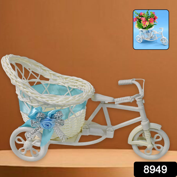 Plastic Cycle Flower vases for Home decor; Bicycle Flower Pot Stand