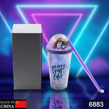 Sipper Bottle with Straw, LED Glow Light for Kids/Tumbler with Straw/Vacuum Flask/Sipper Plastic Tumbler/Sipper Bottle with Straw (Pack of 1)