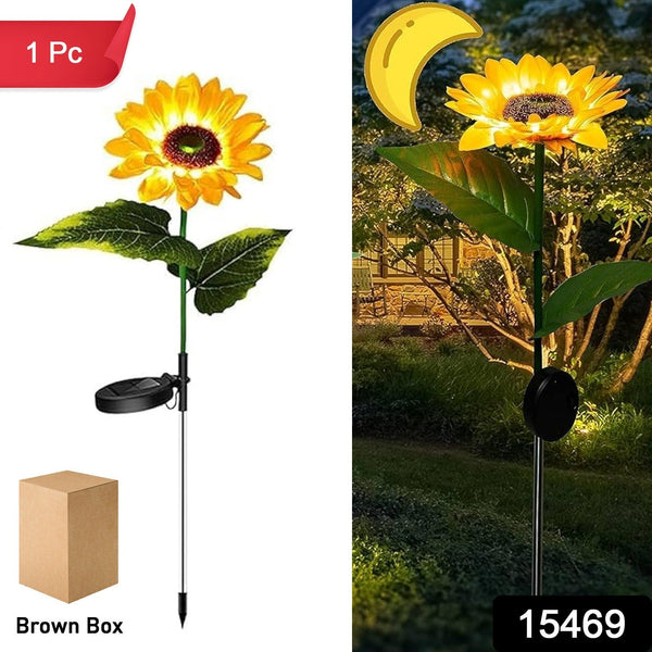 Sunflower Solar LED Lights, Warm White Garden Light (1 Pc)