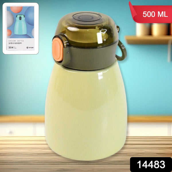 Vacuum Insulation Flask Bottle with Straw for Sports Adult Children (Approx 480ml)