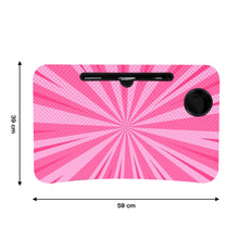 Barbie Design Foldable Study & Laptop Table for Children with Tablet Slot & Cup Holder