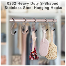 Heavy Duty S-Shaped Stainless Steel Hanging Hooks - 5 pcs