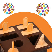 Plastic Kulfi Mold, Kulfi Molds 8 pcs Tray Ice Cream Mold Reusable Frozen Kulfi Maker sicle Sticks Lolly Ice sicle Candy Mold for Children pink Color (Brown Box)