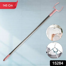 Stainless Steel Telescopic Pole Clothes Hooks Hanger (1 Pc / 145 Cm)