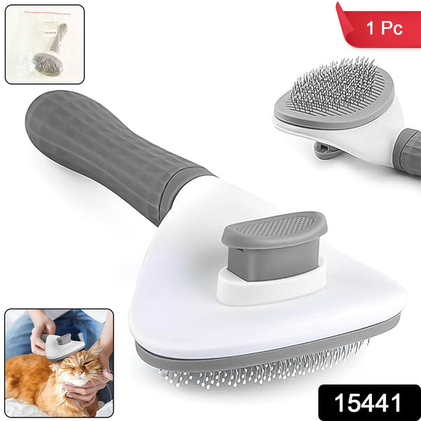 Self-Cleaning Slicker Brush for Dogs & Cats (1 Pc)