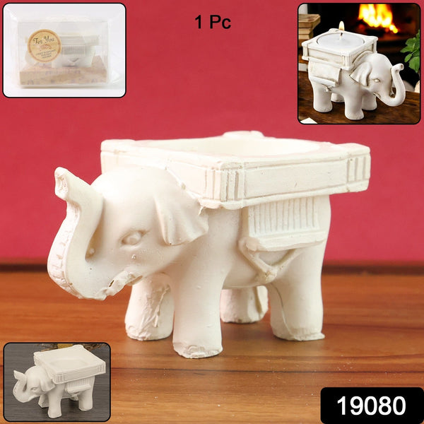 Elephant Shaped Tealight Candle Holder 1 Pc