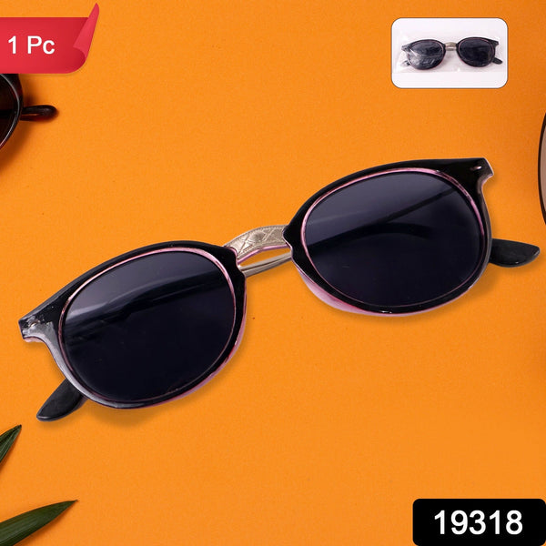 Pink UV Protected Round Sunglasses, classic Sunglasses for Men & Women, Lightweight