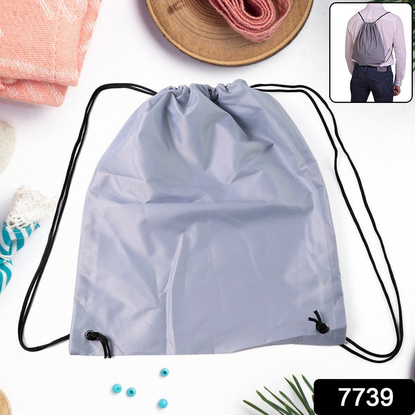 Water-Resistant Nylon Drawstring Backpack Bag (1 Pc)