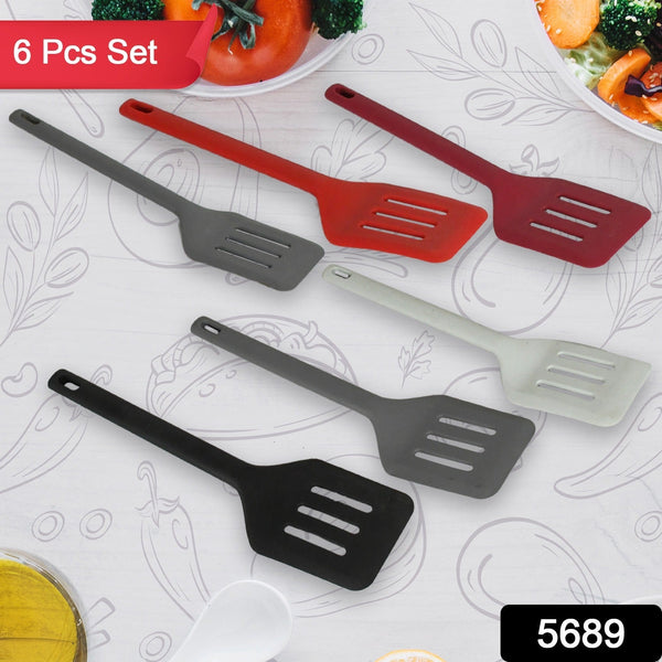 Multipurpose Silicone Spoon, Silicone Basting Spoon Non-Stick Kitchen Utensils Household Gadgets Heat-Resistant Non Stick Spoons Kitchen Cookware Items For Cooking and Baking (6 Pcs Set)