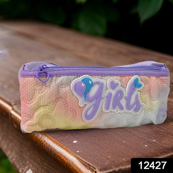 Pencil Pouch With Zipper, Students Pencil Case Large Capacity, Makeup Pouch, Stationery Bag (1 Pc / 2 Compartment)