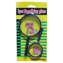 Magnifying Glass Lens – Dual-Sided Glass Magnifier for Reading & Eye Protection (75mm & 50mm, 2 Pc Set)