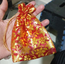 Net Fabric Drawstring Pouch – Ideal for Dry Fruits, Organza Shagun Potli (Mix Sizes & Design)