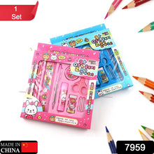 10-Pc Stationery Set for School, Office & Gifts with Pencil, Pen, Scissors