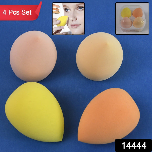 Makeup Sponges Set, Perfect for Liquid, Cream, and Powder (4 Pcs Set With Case)