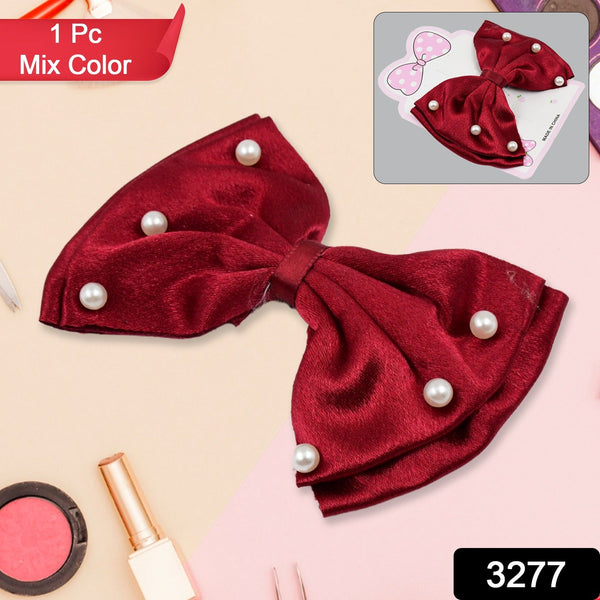 Hair Bow Knot Clip Suitable For Girls (1 Pc / Multicolour), Hair accessories
