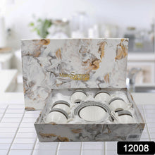 Ceramic Tea / cups and Saucer / Rakabi Set of 12 Pcs