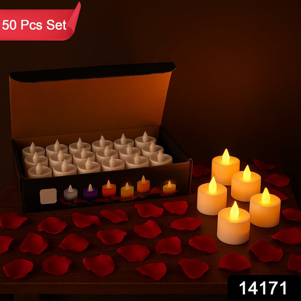 Flameless LED Tealight Candles (50 Pc)