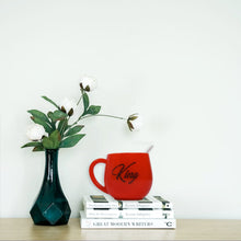 King & Queen Printed Couple Matching Coffee / Tea Plastic Coffee Mug (300ml Set of 2)