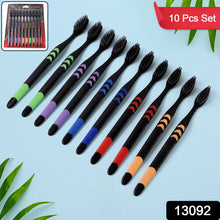 Soft Toothbrush With Plastic Round Box for Men and Women, Kids, Adults Plastic Toothbrush (10 pcs Set)