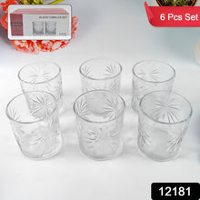 Glass Tumbler Set, Juice Glasses and Transparent Water Glass (6 Pcs Set)