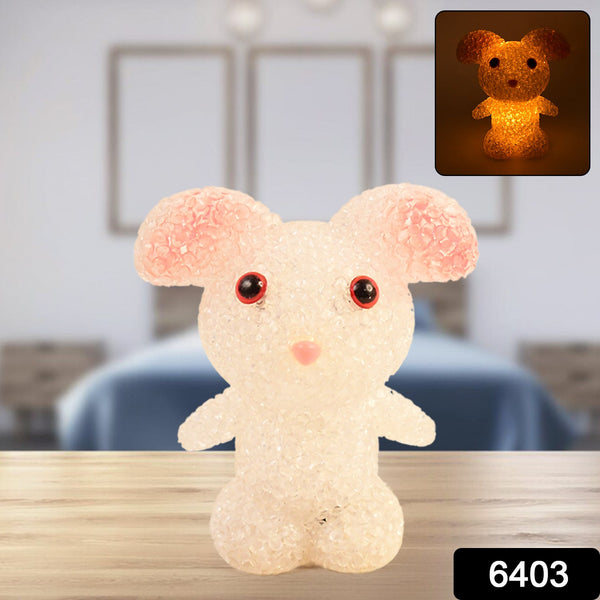 Crystal LED Night Light Lamp – Cute Glowing Animal Decorative Light (1 Pc)