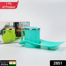 Snack Tray with 350ml Steel Cup for Kids & Home Use